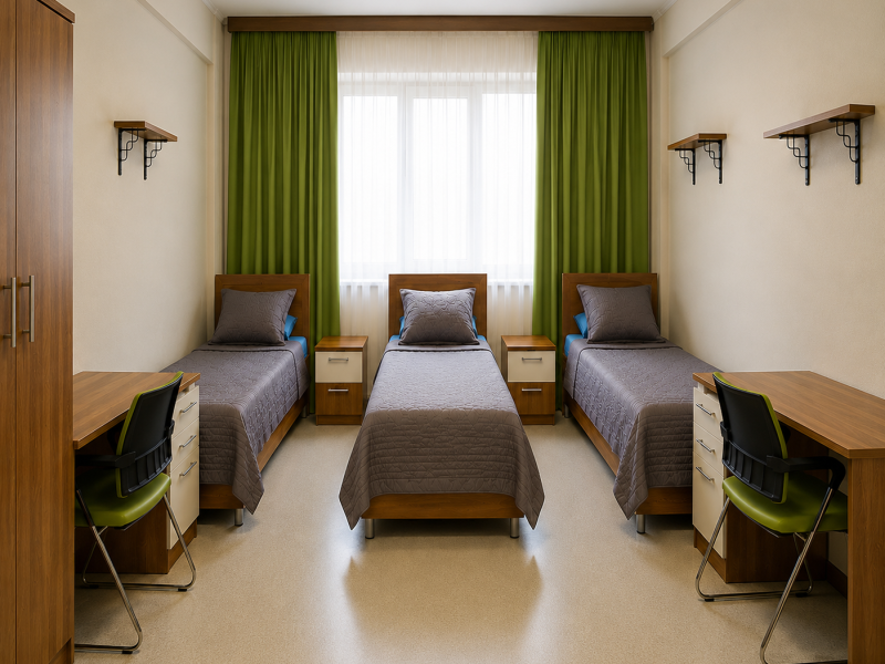 C Type Three Person Room | 8-Installments Payment
