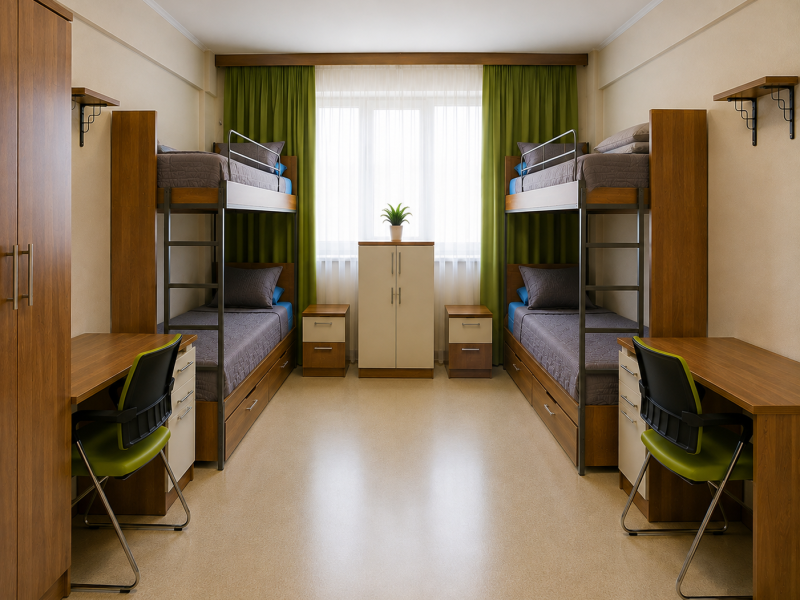 D Type Four Person Room | 8-Installments Payment
