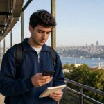 International student planning a university commute in Istanbul